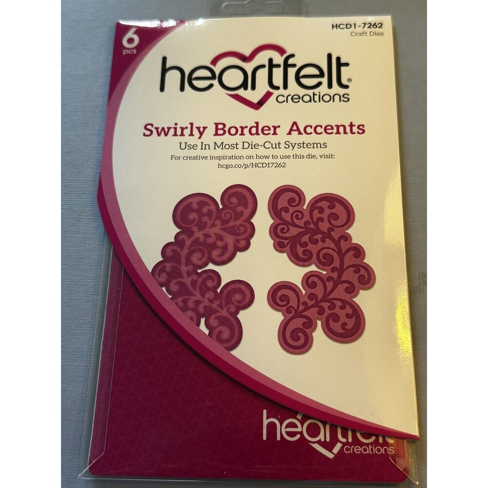 Heartfelt Creations Swirly Border Accents Craft Die use in sizzix or any machine